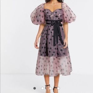 COPY - Puff sleeve organza asos dress